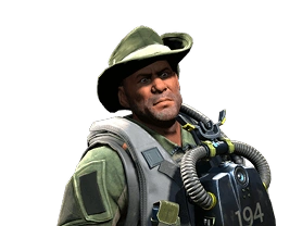 Porucznik Rex Krikey z jednostki SEAL w kapeluszu bojowym i sprzęcie operacyjnym.