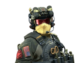 Żołnierz SEAL Team 6 z NSWC w hełmie bojowym i zaawansowanym oporządzeniu taktycznym.