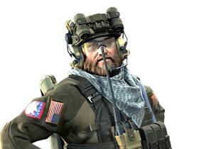 „Dwa razy” McCoy z USAF TACP w sprzęcie bojowym z goglami i wyposażeniem lotniczym.